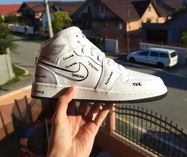Nike Jordan Retro 1 Mid "SCHEMATIC" - Image 6