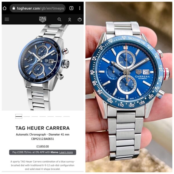 Tag Heuer Carrera Chronograph Steel Watch - Image 2