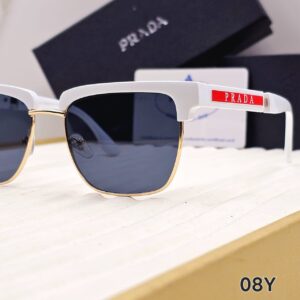 Prada 08Y White Frame Sunglass