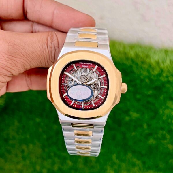 Patek Philippe Skeleton Steel Watch - Image 3