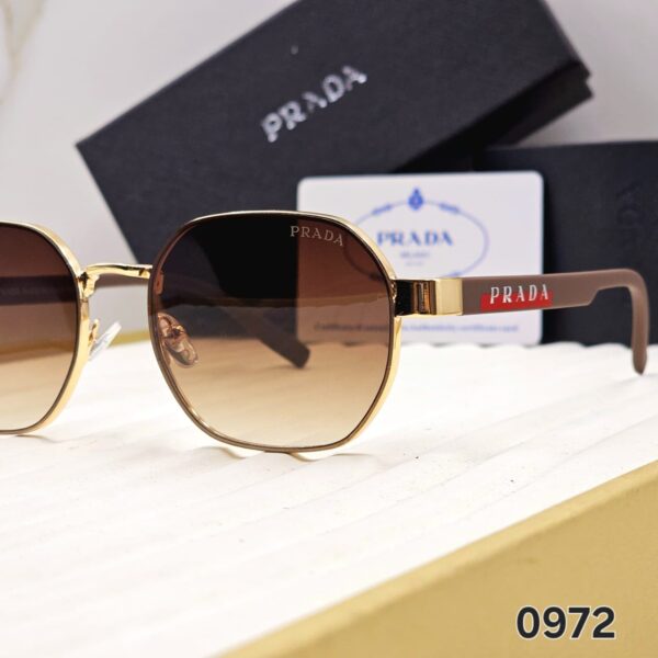 Prada 0972 Gold Frame Sunglass - Image 2