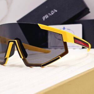Prada Yellow & Black Sport Shield Sunglass